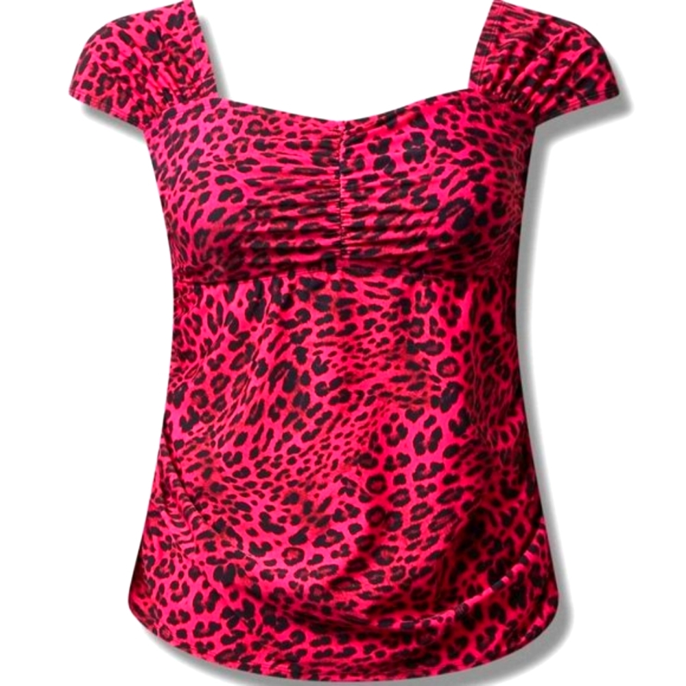 Torrid Pink Leopard Bikini Top